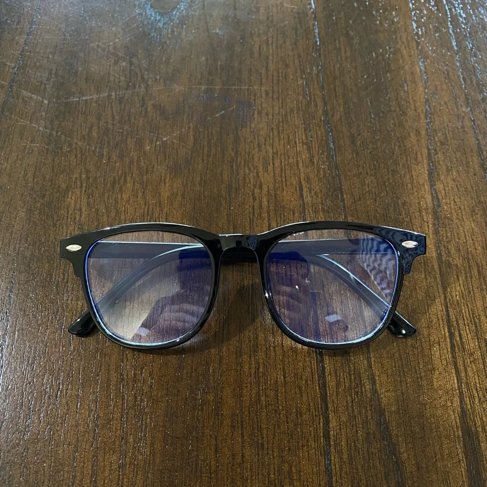 Black and Clear Blue Light Glasses Set